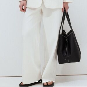 H&M Wide-leg Pants. In White. Size S.